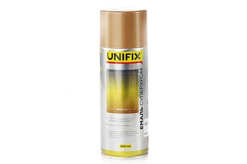 Емаль акрилова Суперхром з дзеркальним ефектом Бронза 400мл UNIFIX - зображення 1