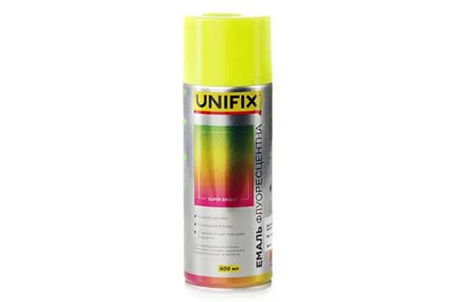 Емаль акрилова флуоресцентна RAL 1026 Жовтий 400мл UNIFIX - зображення 1