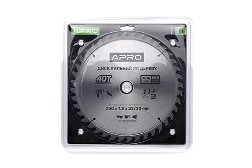 Диск пильний по дереву 250х32(30)х40Т APRO