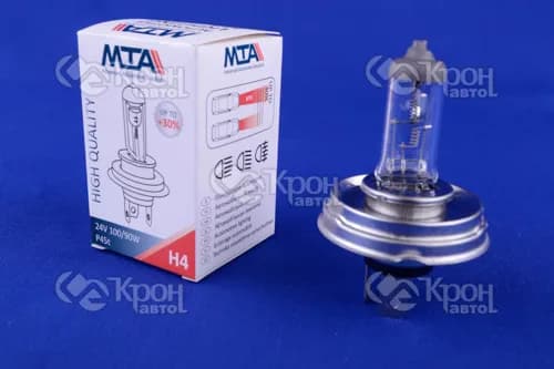 Лампа автомобільна H4 24V 100/90W P45T (ближня/дальня) MTA