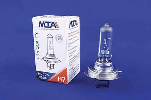 Лампа автомобільна H7 24V 70W PX26D (ближня/дальня, протитуманна) MTA
