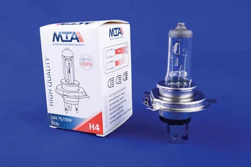 Лампа автомобільна H4 24V 75/70W P43T (ближня/дальня) MTA