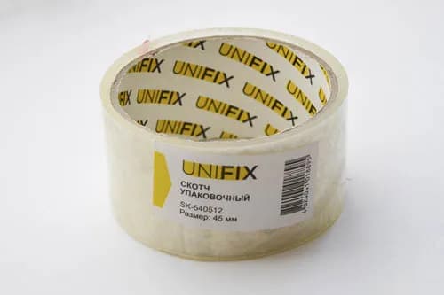 Стрічка клейка пакувальна 38мкм 45мм 50 SK-540512 UNIFIX - зображення 1