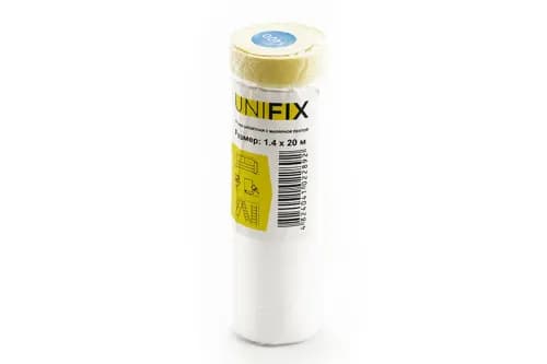 Плівка захисна з малярною стрічкою 1400мм*20м UNIFIX