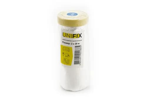 Плівка захисна з малярною стрічкою 2000мм*20м UNIFIX