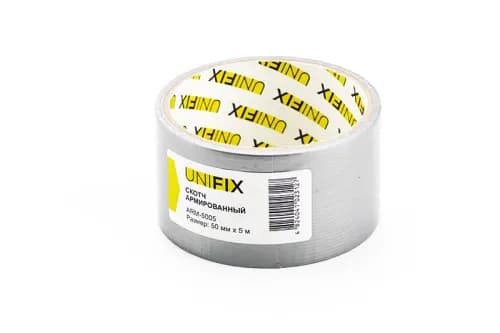Стрічка клейка армована сіра 50мм*5м UNIFIX - зображення 1