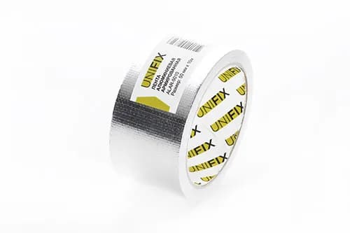 Стрічка клейка алюмінієва армована 50мм 10м UNIFIX