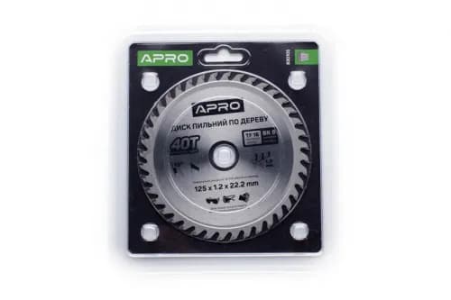 Диск пиловий до дерева 125х22,2х40Т APRO