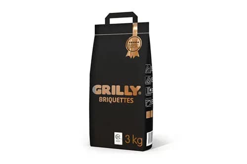 Брикети деревновугільні 3кг Premium Grilly - зображення 1