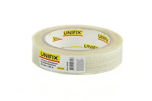 Стрічка клейка скловолоконна 25мм*20м UNIFIX