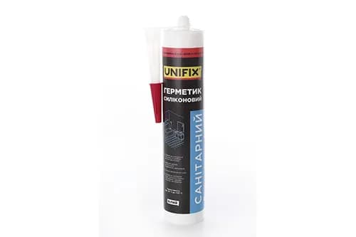 Герметик силіконовий санітарний UNIFIX (білий) 280мл - зображення 1