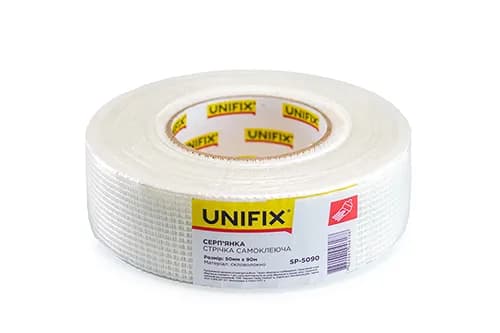 Стрічка скловолоконна серп'янка 50мм*90м UNIFIX