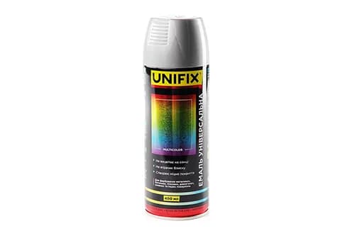 Емаль універсальна акрилова преміум RAL 9023 Сірий перламутровий гл. 400мл UNIFIX