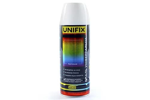 Емаль універсальна акрилова преміум RAL9003 білий мат 400мл UNIFIX