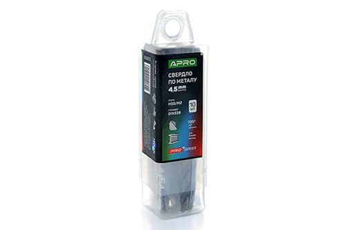 Свердло по металу HSS/M2 (6542) Ø4,5мм (тубус, кратно 10шт) PRO APRO - зображення 1