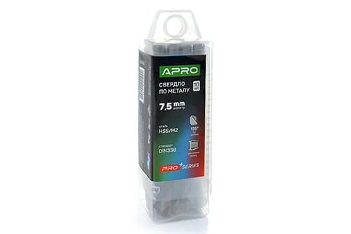 Свердло по металу HSS/M2 (6542) Ø7,5мм (тубус, кратно 10шт) PRO APRO - зображення 1