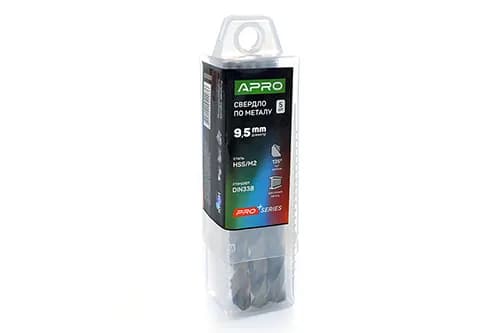 Свердло по металу HSS/M2 (6542) Ø9,5мм (тубус, кратно 5шт) PRO APRO - зображення 1