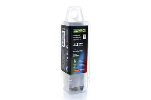 Свердло по металу кобальтове HSS-Co/M35 Ø4.2мм (тубус, кратно 10шт) PRO APRO - зображення 1