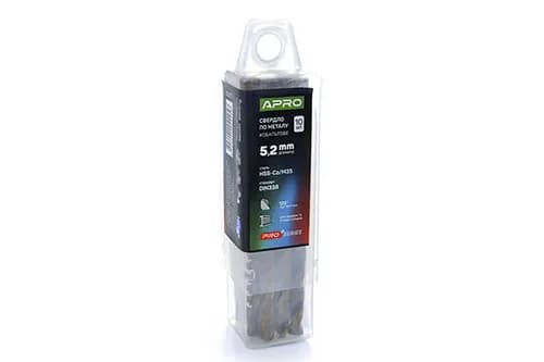 Свердло по металу кобальтове HSS-Co/M35 Ø5.2мм (тубус, кратно 10шт) PRO APRO