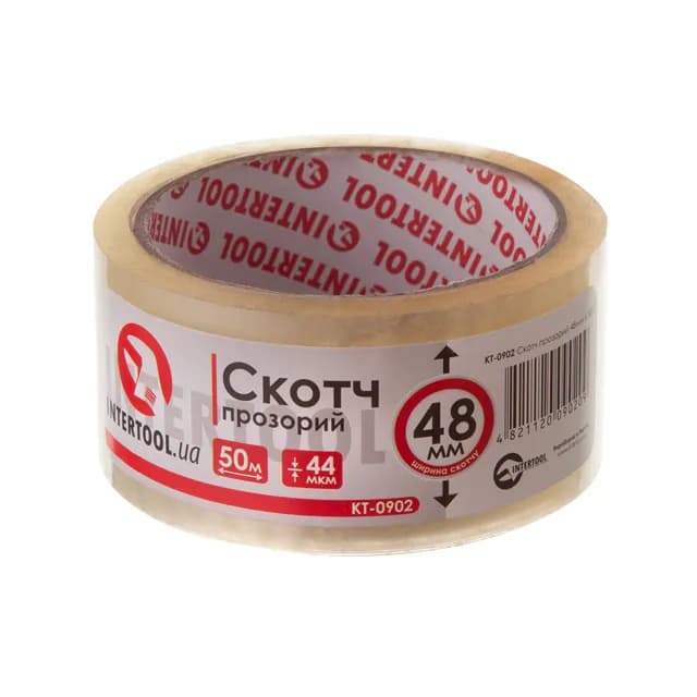 Скотч прозорий, 50 м × 48 мм, 44 мкм
