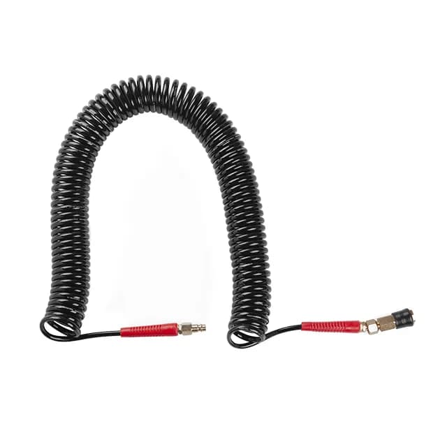 Шланг BLACK M-Flex 5,5×8 мм, 15 м, спіральний поліуретановий, з поворотним шарніром, латунними швидкороз'ємними з'єднаннями, STORM - зображення 1