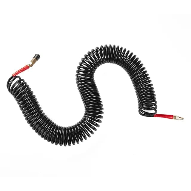 Шланг BLACK M-Flex 6,5×10 мм, 20 м, спіральний поліуретановий, з поворотним шарніром, латунними швидкороз'ємними з'єднаннями, STORM - зображення 1