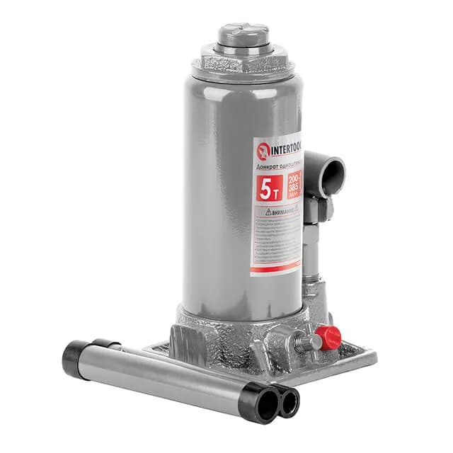 Домкрат "стовпчик" одноштоковий 5т, 200-385 мм, у пластикому кейсі - зображення 1