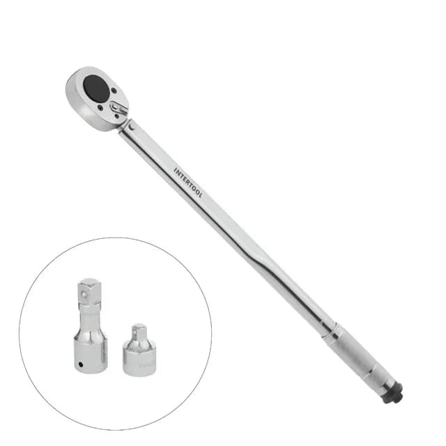 Ключ динамометричний 3/4", 70-420 Нм, перехідник 3/4"×1/2'', подовжувач 100 мм 3/4", STORM - зображення 1