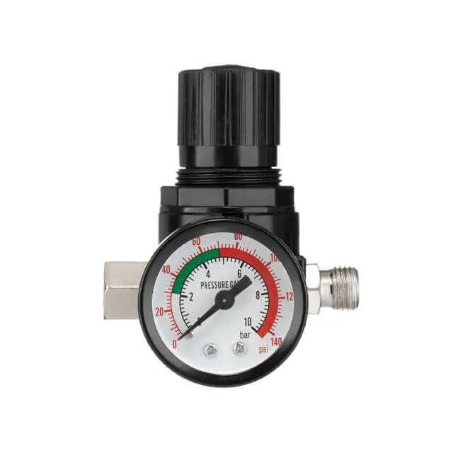 Регулятор тиску 1/4", до 10 атм, до 400 л/хв, для фарбувального пістолета - зображення 1