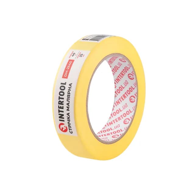 Стрічка малярна 25мм, 40м, жовта - зображення 1
