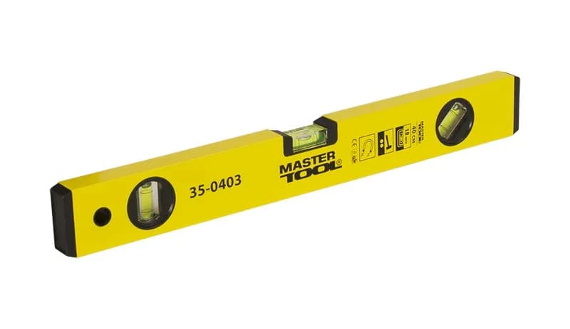 Рівень будівельний магнітний MASTERTOOL 40 см, 3 капсули, точність 0,5 мм/м (0,03°) 35-0403 - зображення 1