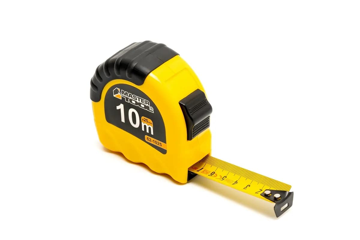 Рулетка MASTERTOOL "Shiftlock" 10 м×25 мм фіксатор полотна нейлонове покриття 62-1025 - зображення 1