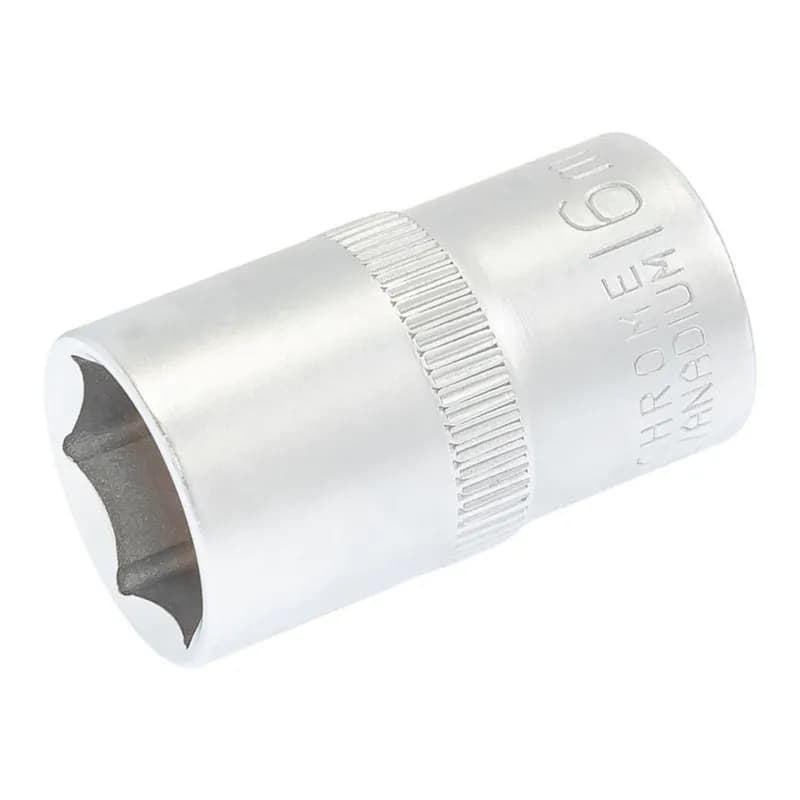 Головка торцева 6-гранна MASTERTOOL ½" 16 мм L 40 мм CrV 78-0016 - зображення 1