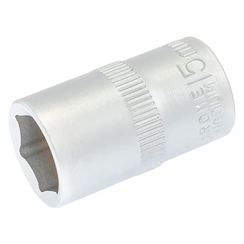 Головка торцева 6-гранна MASTERTOOL ½" 15 мм L 40 мм CrV 78-0015 - зображення 1
