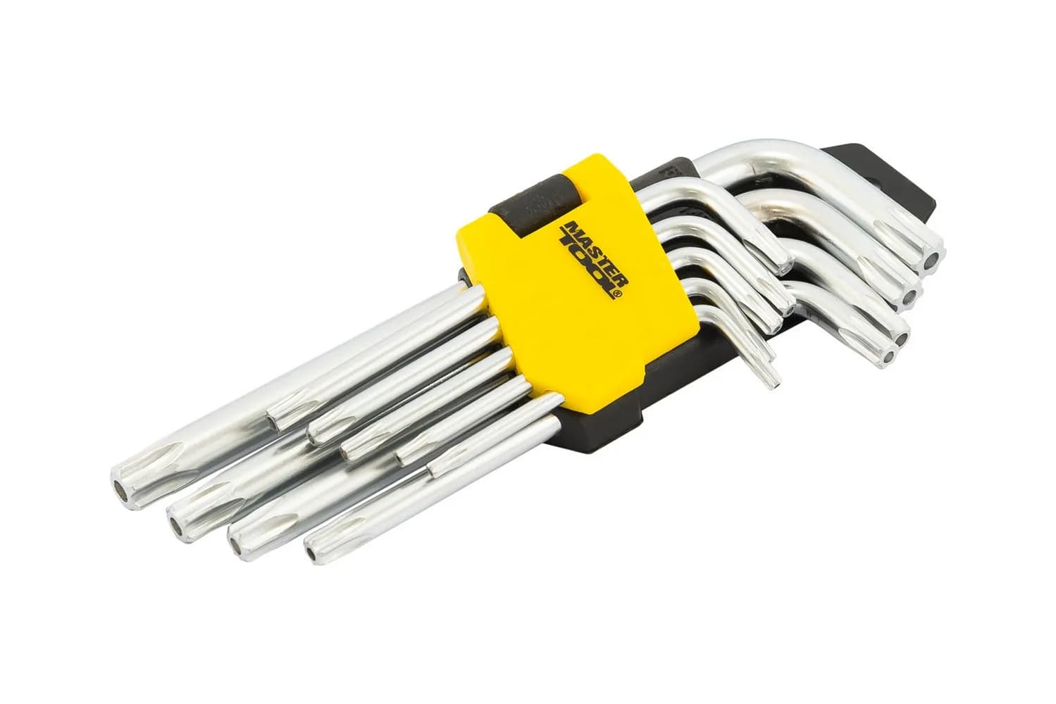 Ключі TORX MASTERTOOL CrV Т10/Т50 55/133 мм набір 9 шт 75-0960 - зображення 1
