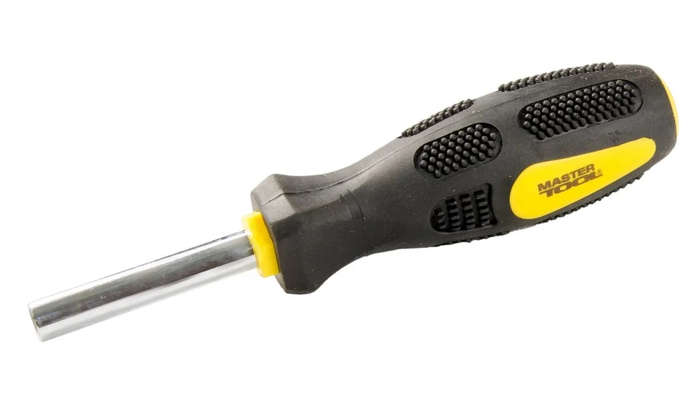 Тримач магнітний MASTERTOOL з ручкою для насадок ¼" 160 мм 40-0339 - зображення 1