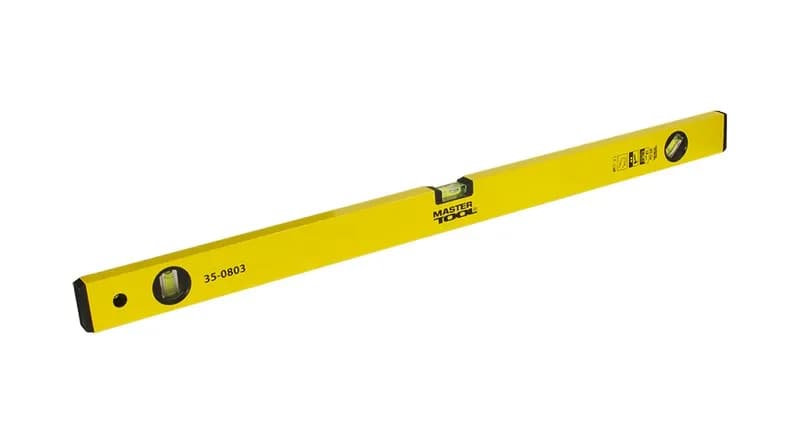 Рівень будівельний магнітний MASTERTOOL 80 см, 3 капсули, точність 0,5 мм/м (0,03°) 35-0803 - зображення 1
