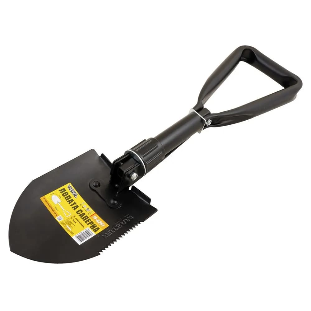 Лопата саперна MASTERTOOL 110 x 160 x 460 мм складана з чохлом 14-6281 - зображення 1