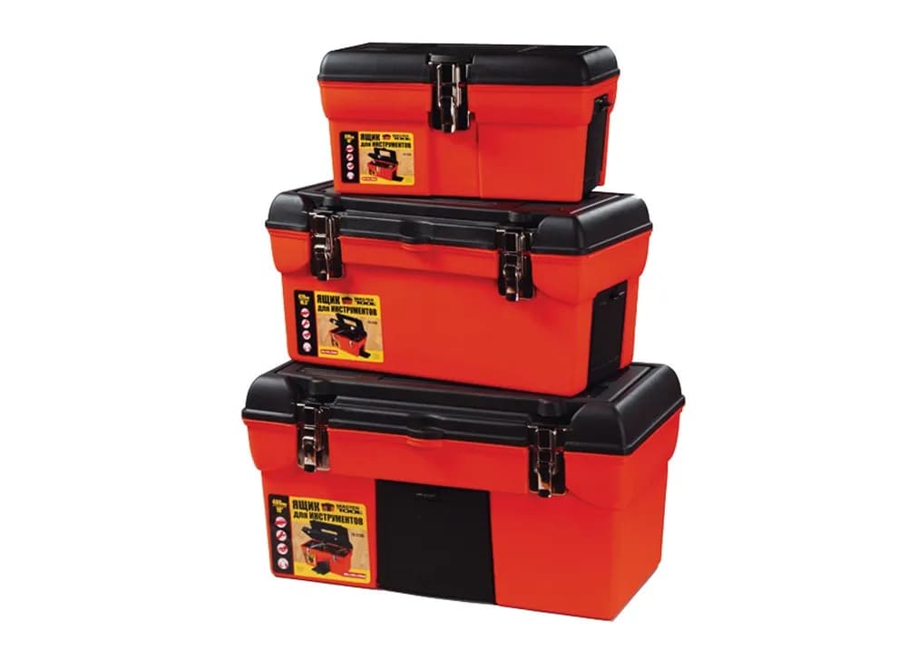 Скрині для інструментів MASTERTOOL комплект 3 шт з металевими замками 13"/16.5"/19" (79-2103/2105/2106) 79-2002 - зображення 1