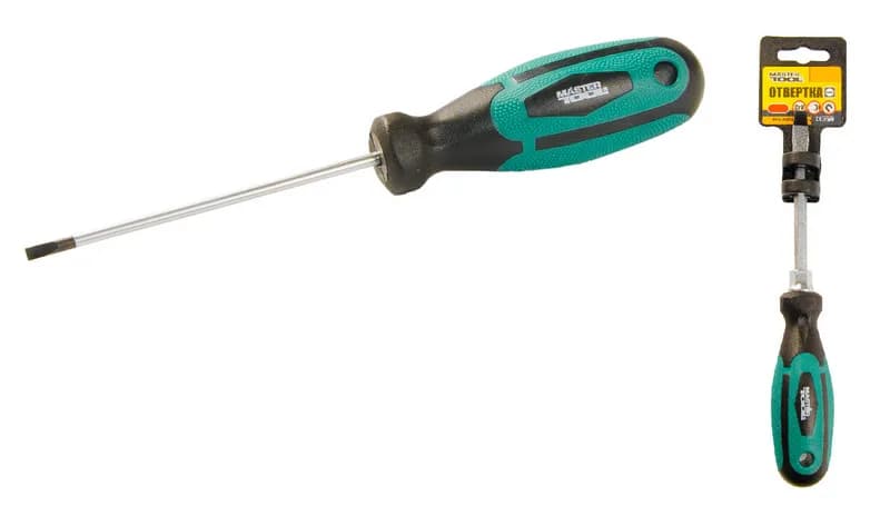 Викрутка шліцева магнітна MASTERTOOL HEXAGON SL3х75 мм ручка з TPR покриттям 45-8375 - зображення 1