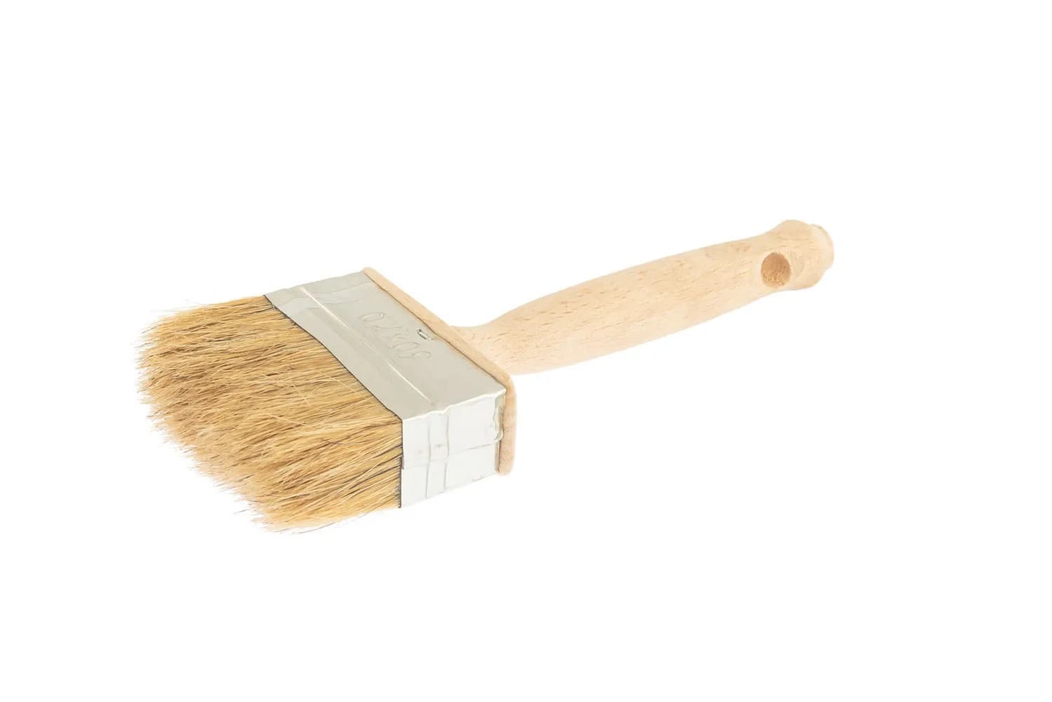 Макловиця MASTERTOOL 70×30 мм натуральна щетина з дерев'яною ручкою 91-9207 - зображення 1