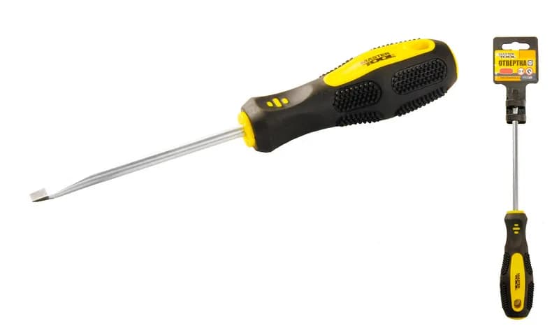 Викрутка шліцева MASTERTOOL SL6х100 мм ручка з TPR покриттям 48-5610 - зображення 1