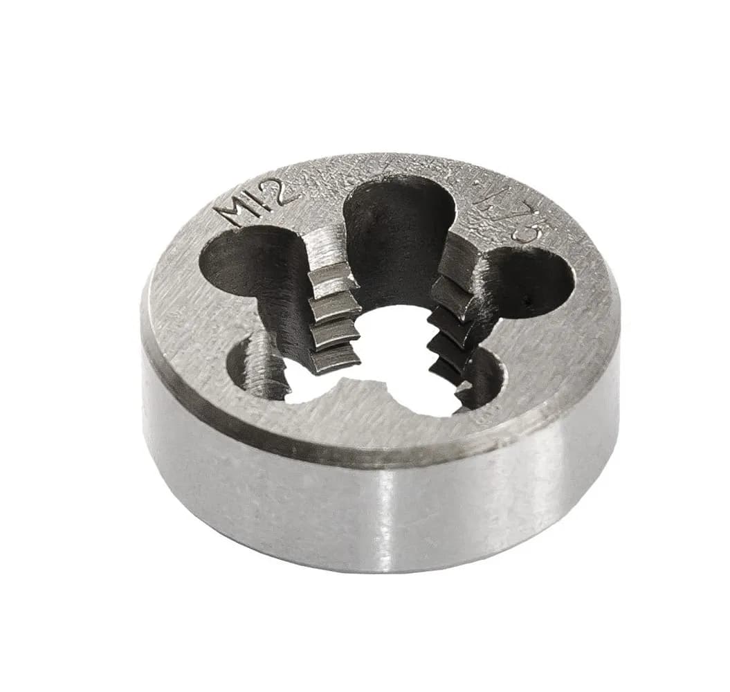 Плашка для нарізання різьби MASTERTOOL M12×1,75 мм 9ХС DIN 233 15-0126 - зображення 1