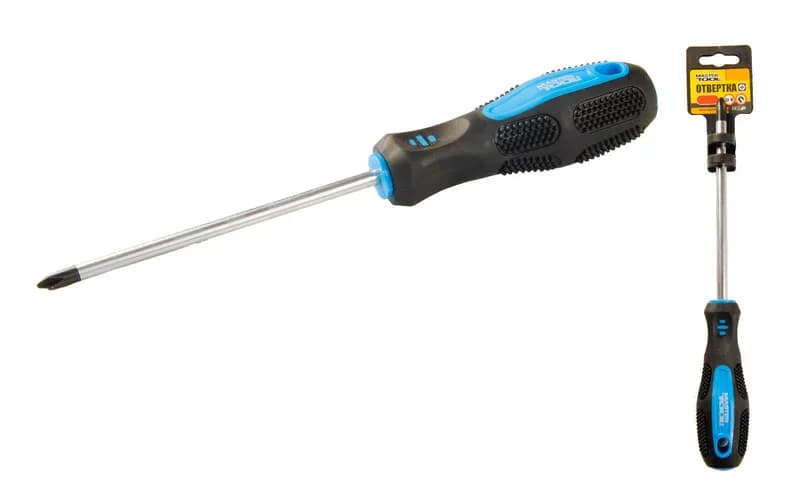 Викрутка хрестова магнітна MASTERTOOL PH2х125 мм ручка з TPR покриттям 48-5212 - зображення 1