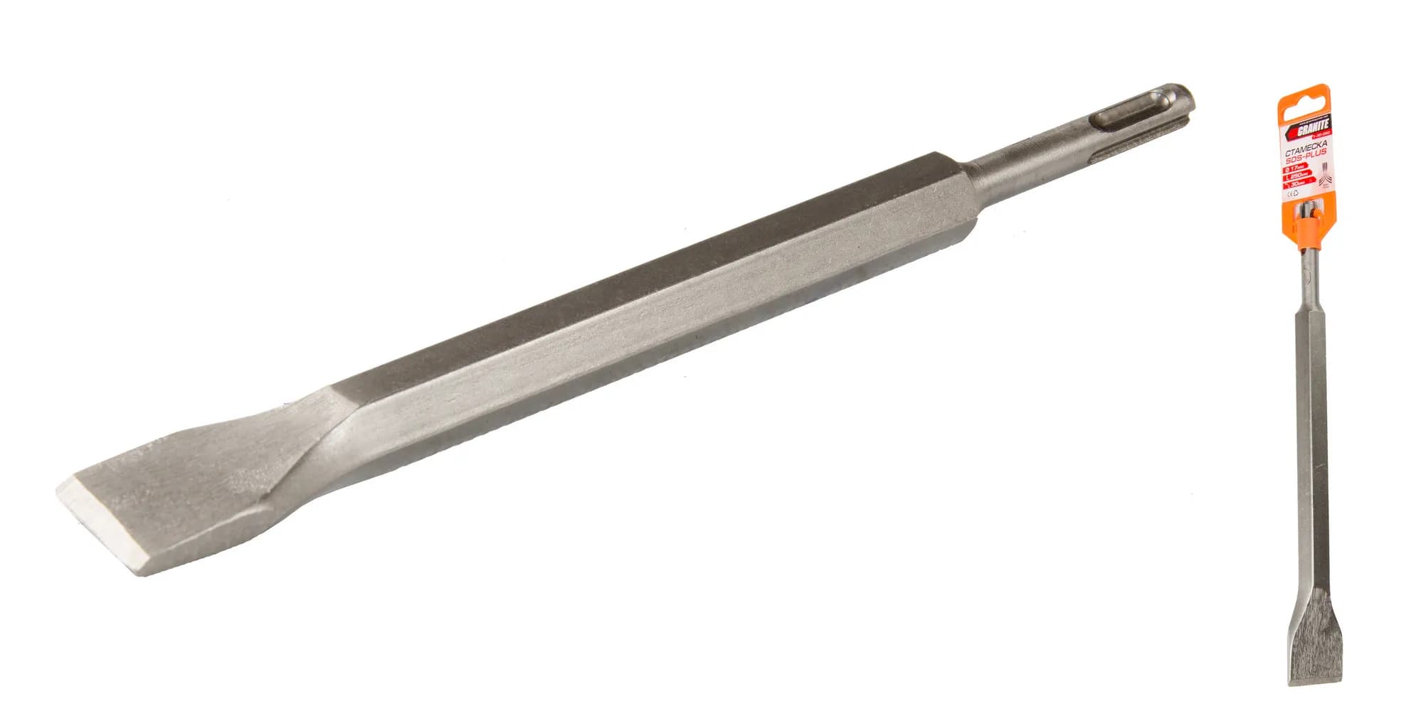 Зубило плоске GRANITE SDS-plus 250 x 30 x 17 мм 1-30-250