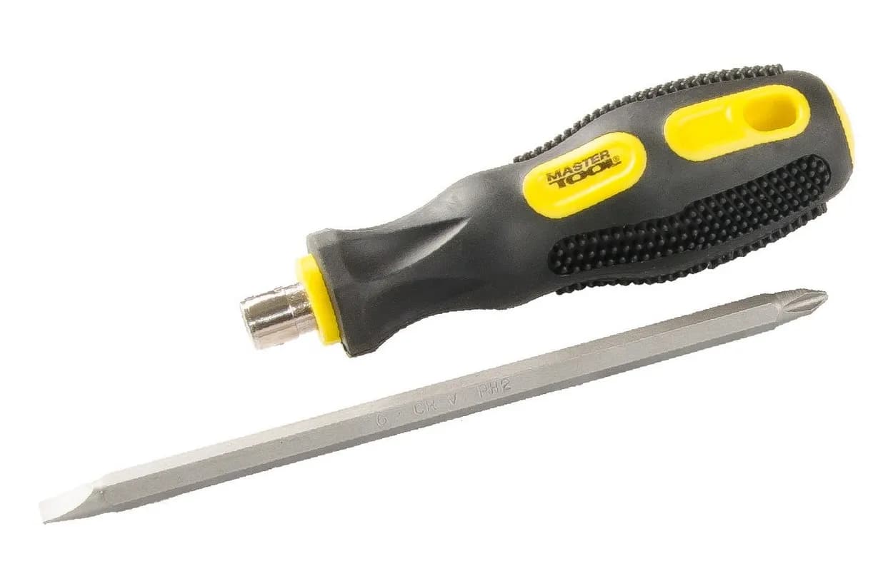 Викрутка MASTERTOOL 2-в-1 РН2-SL6 150 мм 40-0141