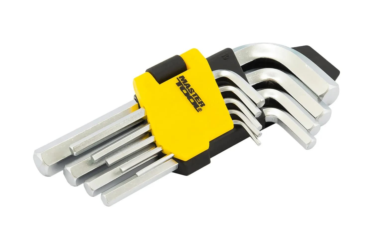Ключі шестигранні MASTERTOOL CrV 1,5-10 мм 45-112 мм набір 9 шт 75-0955