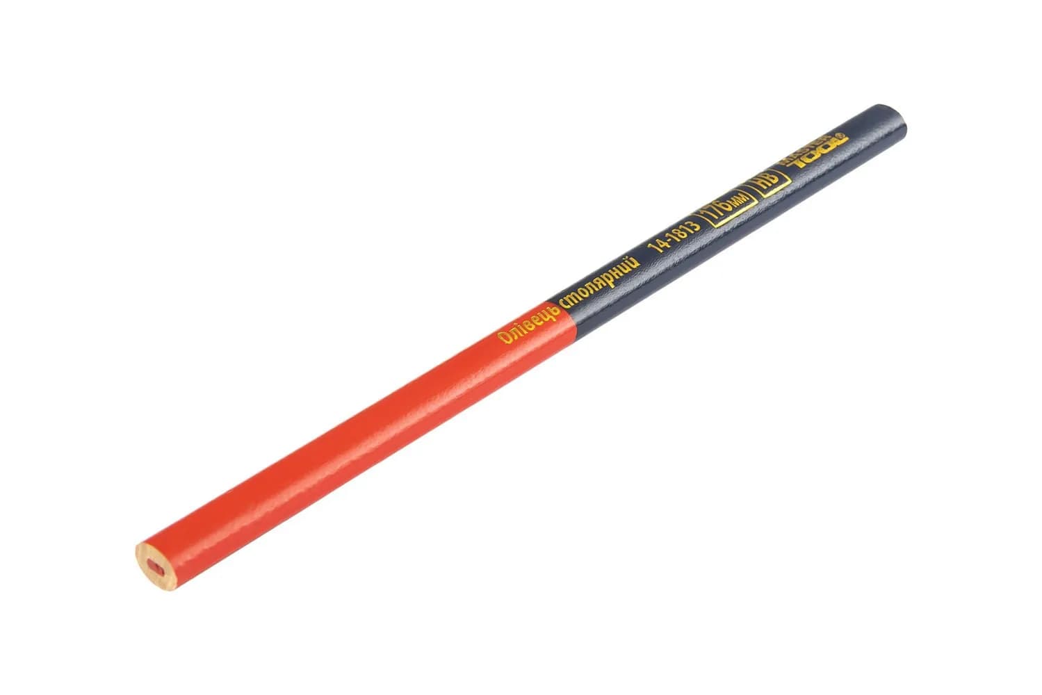 Олівці столярні двокольорові MASTERTOOL 176 мм, HB, набір 12 шт 14-1813 - зображення 1