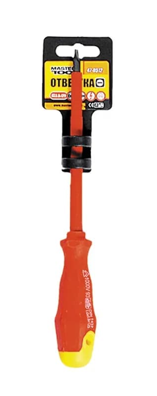 Викрутка діелектрична шліцева MASTERTOOL SL5.5х125 мм 1000 V 47-0512