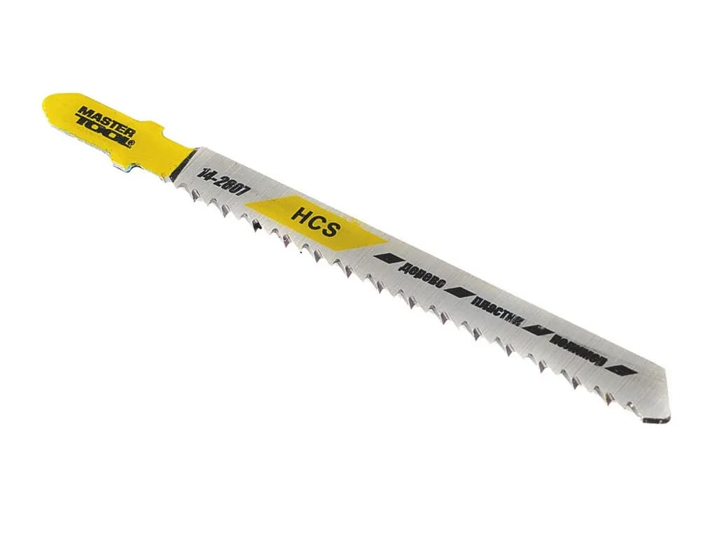 Полотно пильне для лобзика MASTERTOOL T101BR 5 шт дерево/пластик чистий прямий різ/реверс 10TPI/100 мм 14-2807 - зображення 1